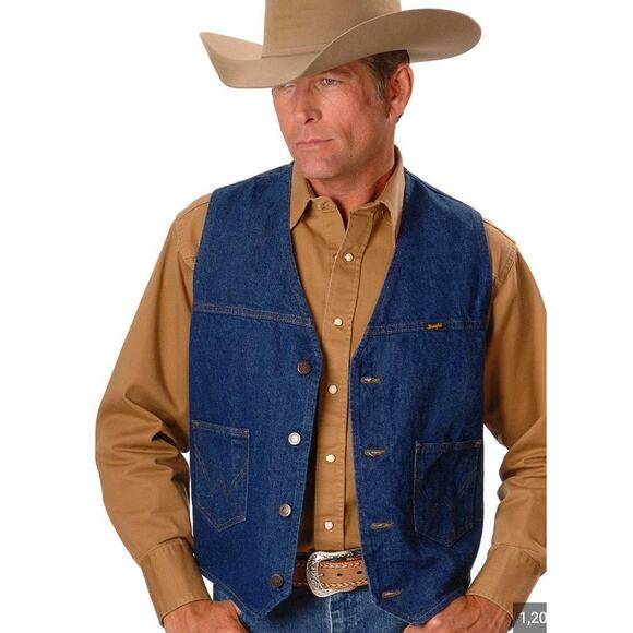 Wrangler Authentic Jean Jacket Vest size XXL - Picture 11 of 12